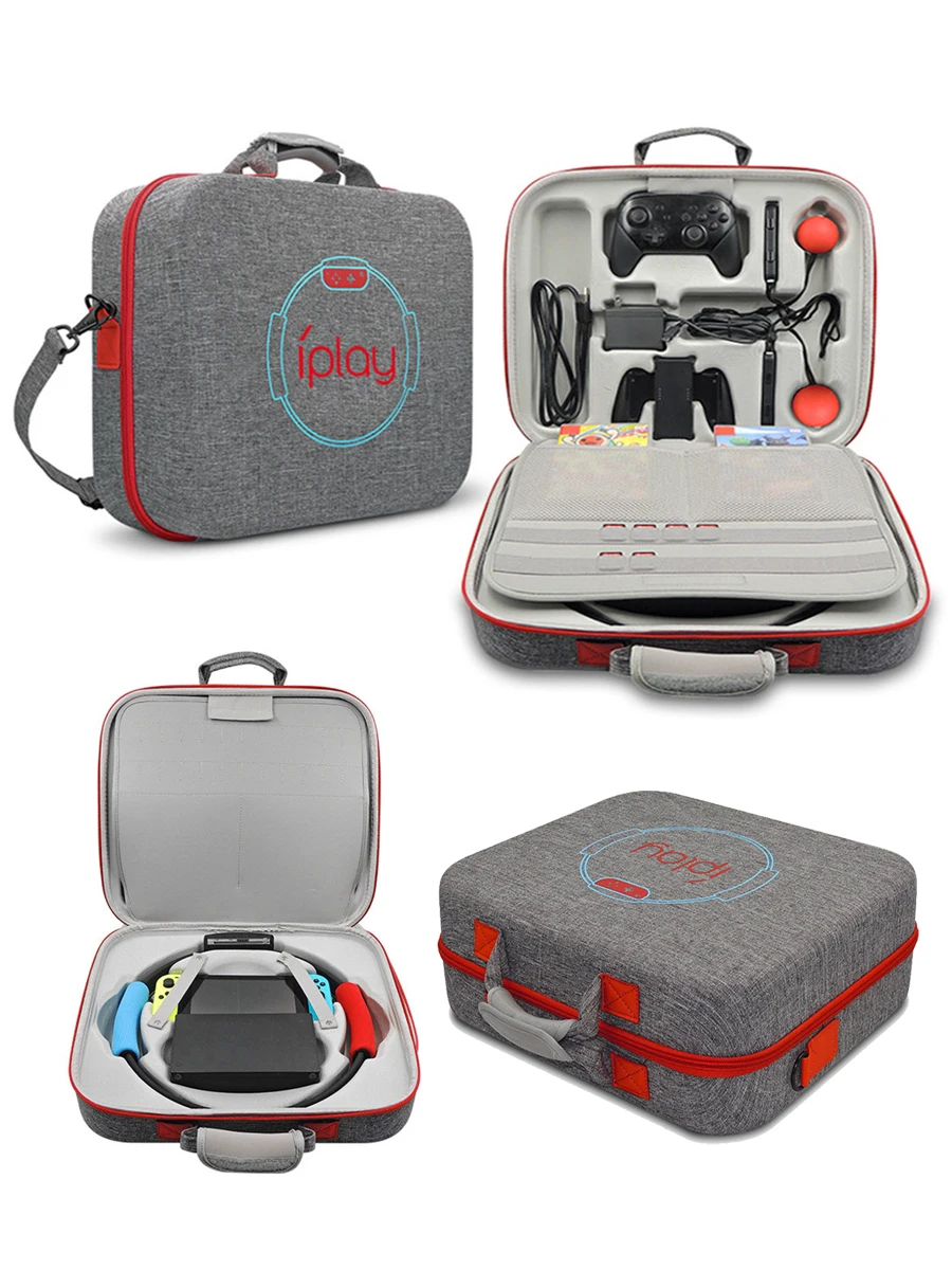 Iplay Multifunctional Storage Bag For Switch Portable Case EVA Fitness Ring Base Storage Cover Shell NS Crossbody Bag