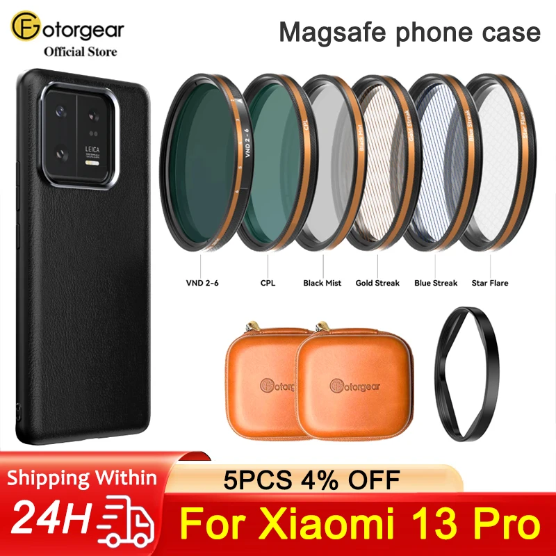 Filtro Per Telefono Fotorgear Per Custodia Per Telefono Xiaomi 13 Pro Cpl/Nd/Black Mist/Star/Blue Streak Filter/Gold Streak/Star Filter Kit