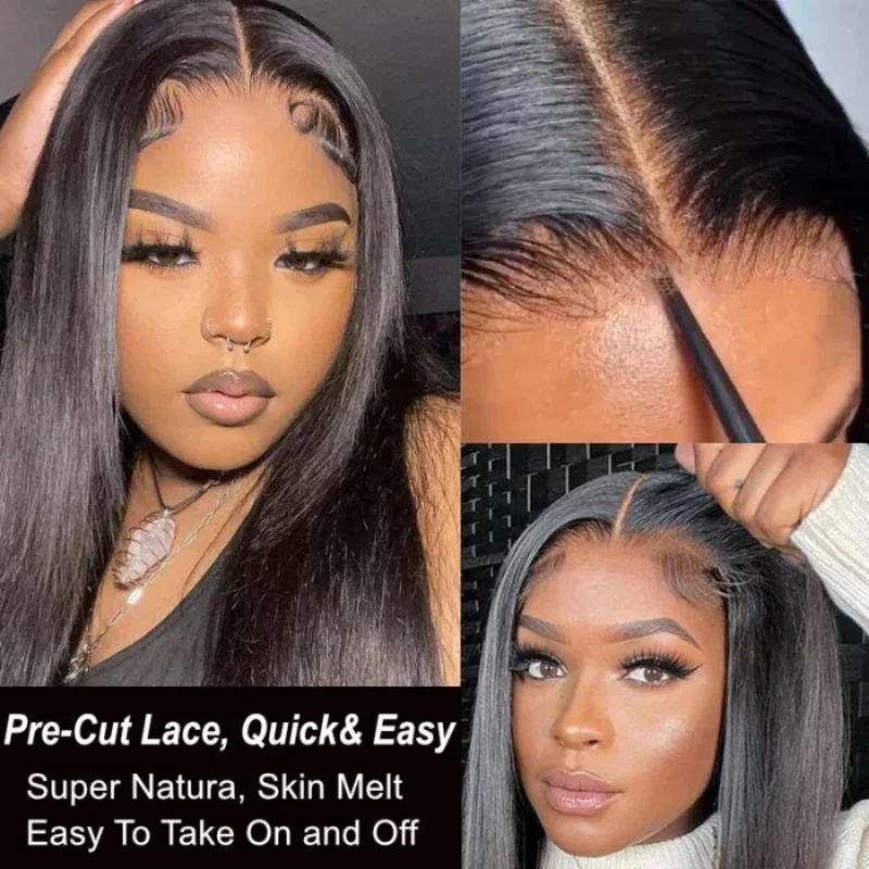 

Unice Hair Upgrade 6x4.5 Pre Cut Lace Closure Women Body Wave Human Hair Wigs Breathable Air Cap Straight Wig For Women