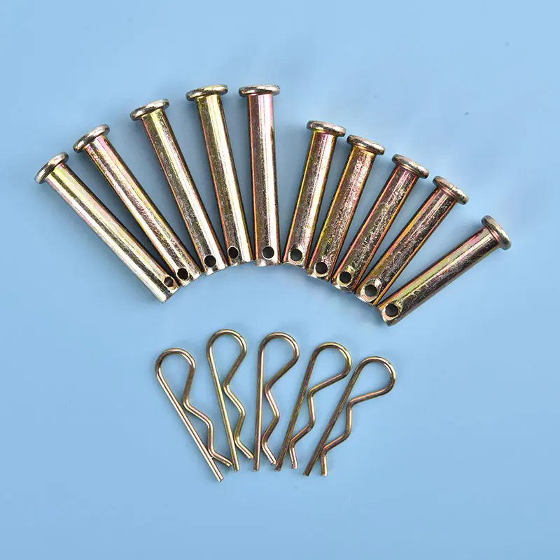 186F Diesel Farming Rotary Tiller Pin 8&times;40 8&times;50 Lock Pin Shaft R Card 10pcs/Set