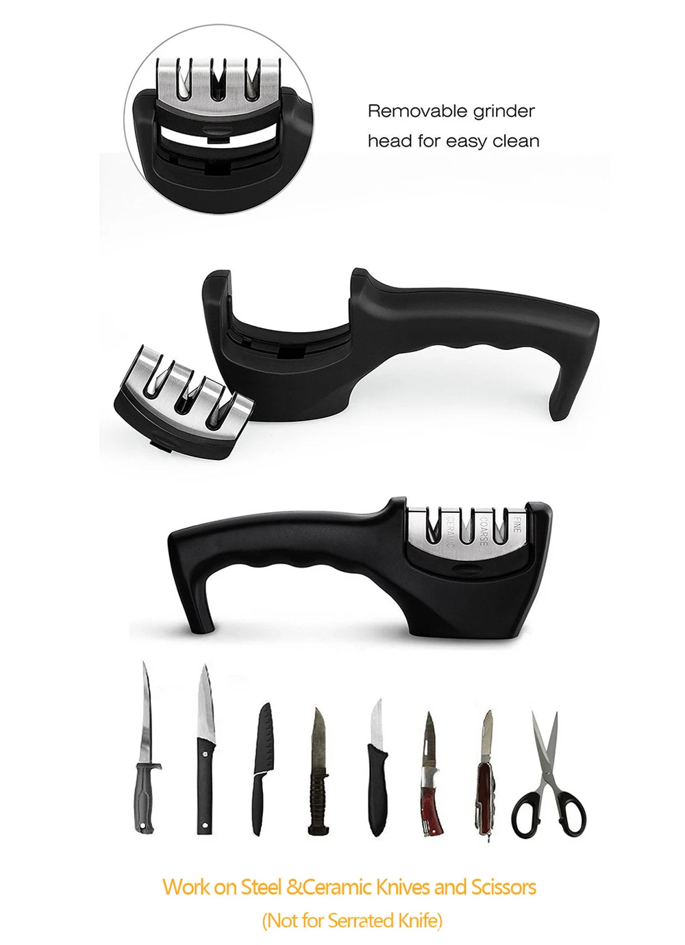 carbon steel knife sharpener Exceedmart