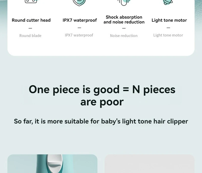 Baby Hair Clipper Quiet Shaving New Baby Electric Pusher Silent Baby Hair Shaving and Fetal Hair Cutting Tool No Lubricating Oil