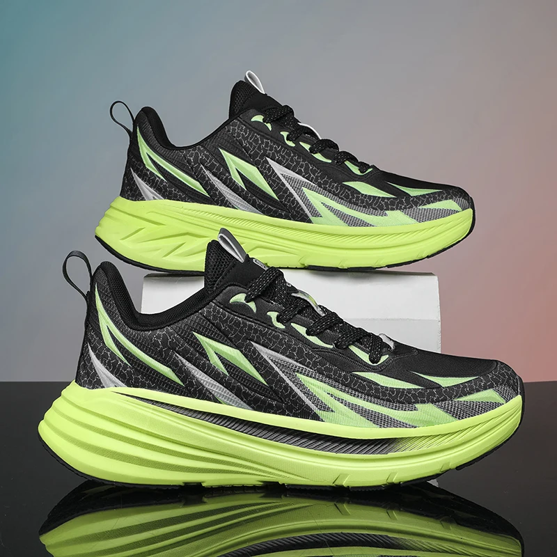 

Male Shoes Thick Bottom Sneakers Man Outdoor Sports Running Sneakers Cushioned Run Shoes Men Marathon Racing Sneaker Gym Walking