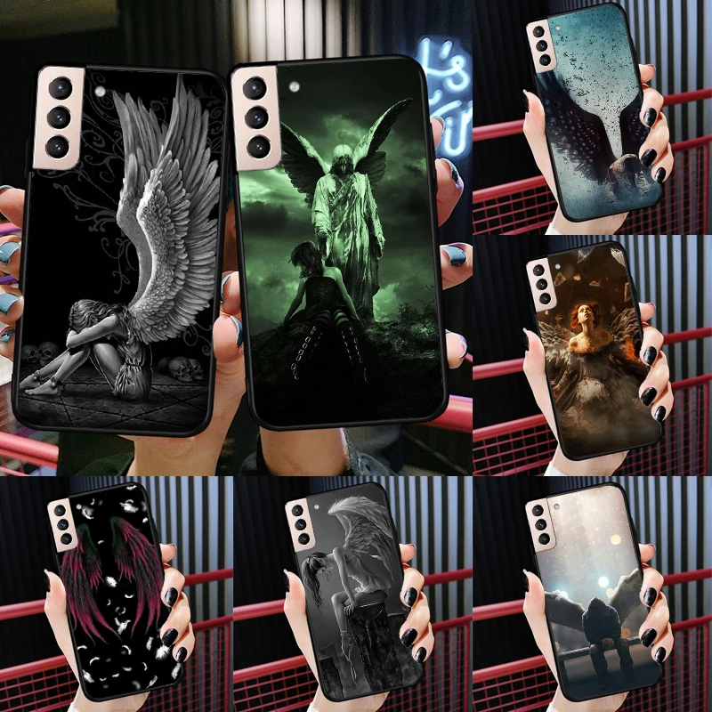 Fallen Angel Wings Art Case For Samsung Galaxy J8 A9 2018 A3 A5 J1 2016 J3 J5 J7 2017 A6 A8 J4 J6 Plus Back Cover