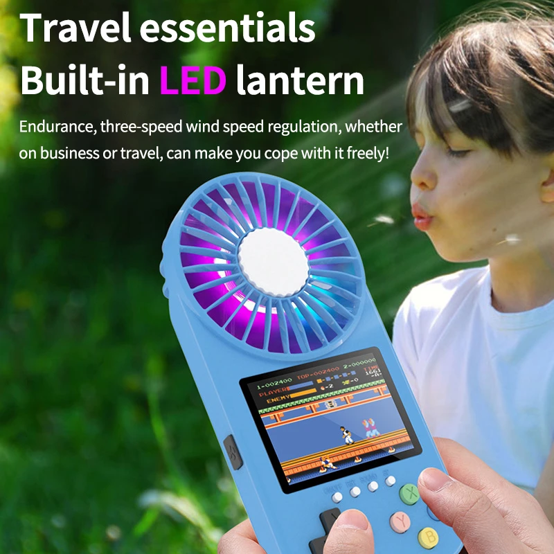Retro Portable Mini Handheld Video Game Console 500 In 1 Game Classic Game Player With Aromatherapy Fan for Kids Gift