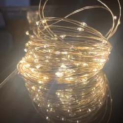 Enchanting Silver Line USB Fairy Lights - Festive LED String Illumination for Holidays and Special Occasions (Warm White)