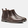 Men's Leather Chelsea Boots Busin oes o Absorption round Toe ort Tube Rubber Outsole PU Inner Faion Boots