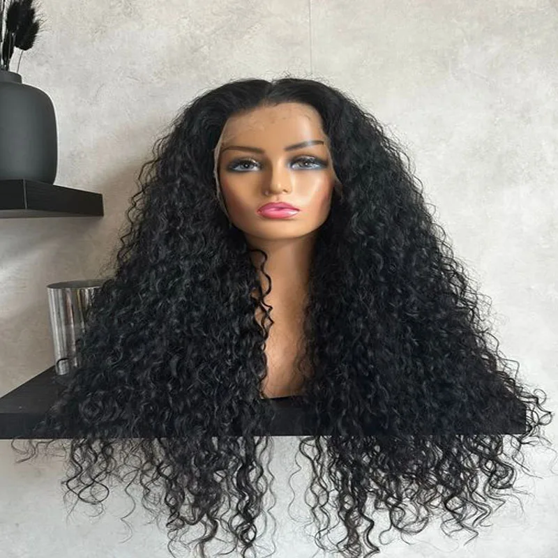 natural-black-kinky-curly-26-inch-180density-lace-front-wig-for-women-with-babyhair-preplucked-heat-resistant-glueless