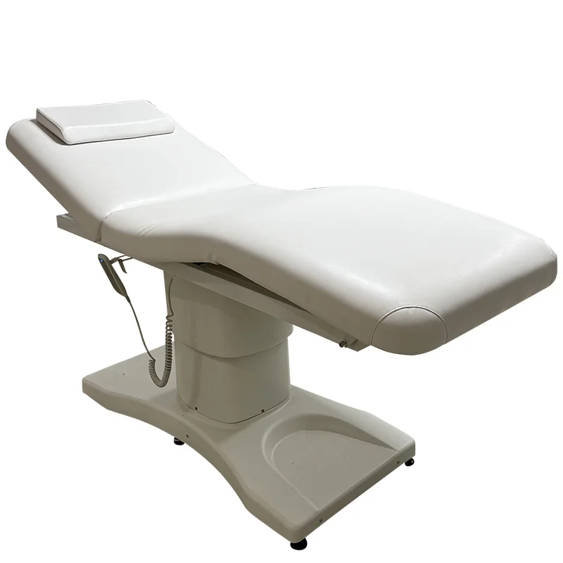 Modern White Massage Table Salon Electric Facial Spa Bed Massage Table Smart Massage Leather Clinic Beds