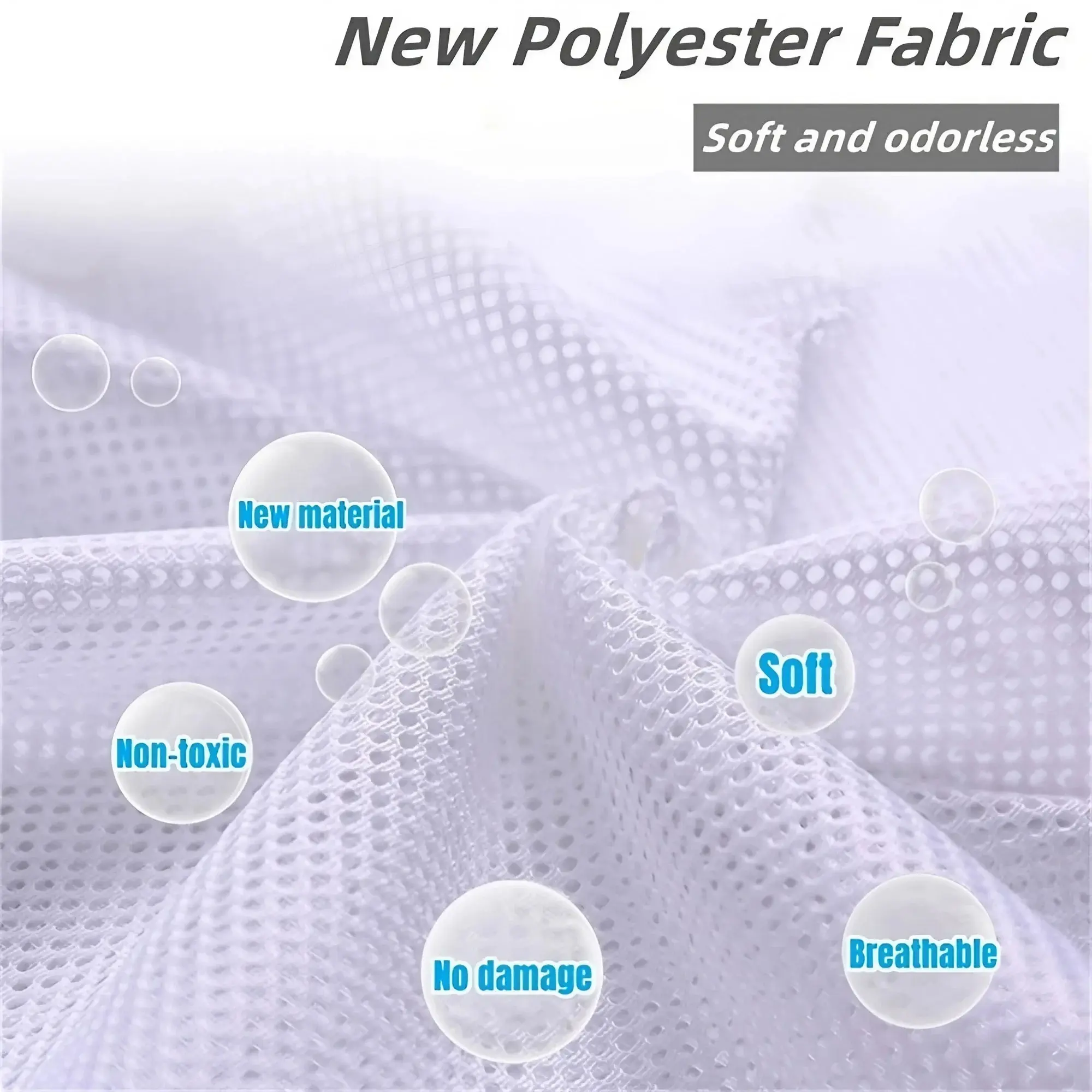 1PC Mesh Laundry Bag - Machine Washable Drawstring Design Travel Wash Bag for Blouses, Hosiery, Stockings, and Underwear 4