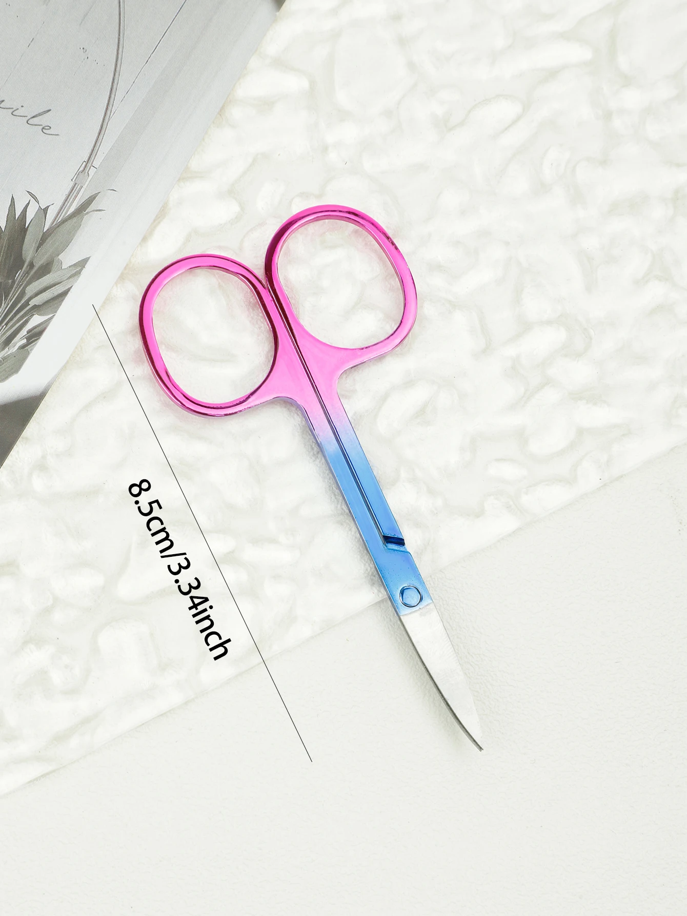 Gradient Color Stainless Steel Eyebrow Clipper Trimmer Household Beauty Scissors Small Scissors