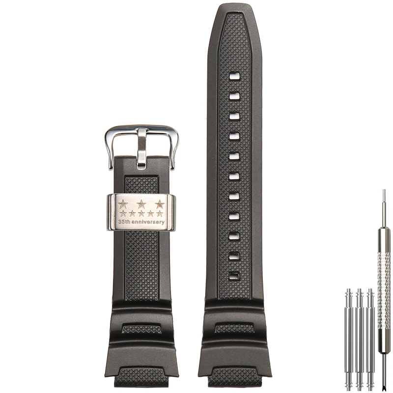 Per cinturino in nylon Casio W-735H AE-1200WH SGW-300/400H/500H AQ-S810W AE -1000/1300 MRW-200H convesso 16 18mm cinturino in Silicone tela  1511
