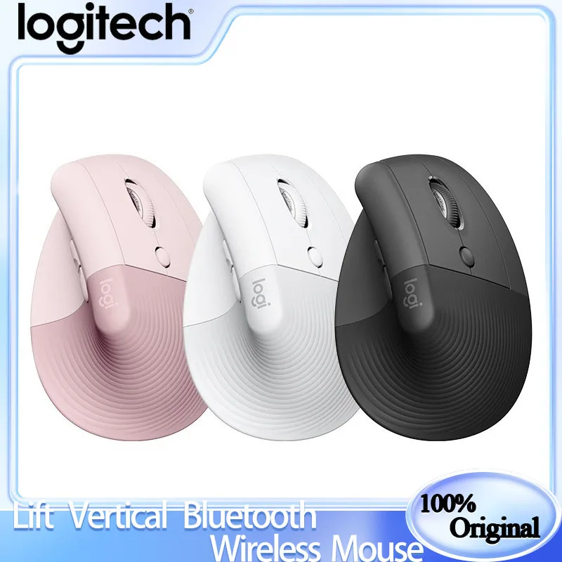 

Logitech Lift Vertical Bluetooth Wireless Ergonomic Mouse With Nano Receiver 1000DPI 6 Buttons Office Mouse For Pc Laptop