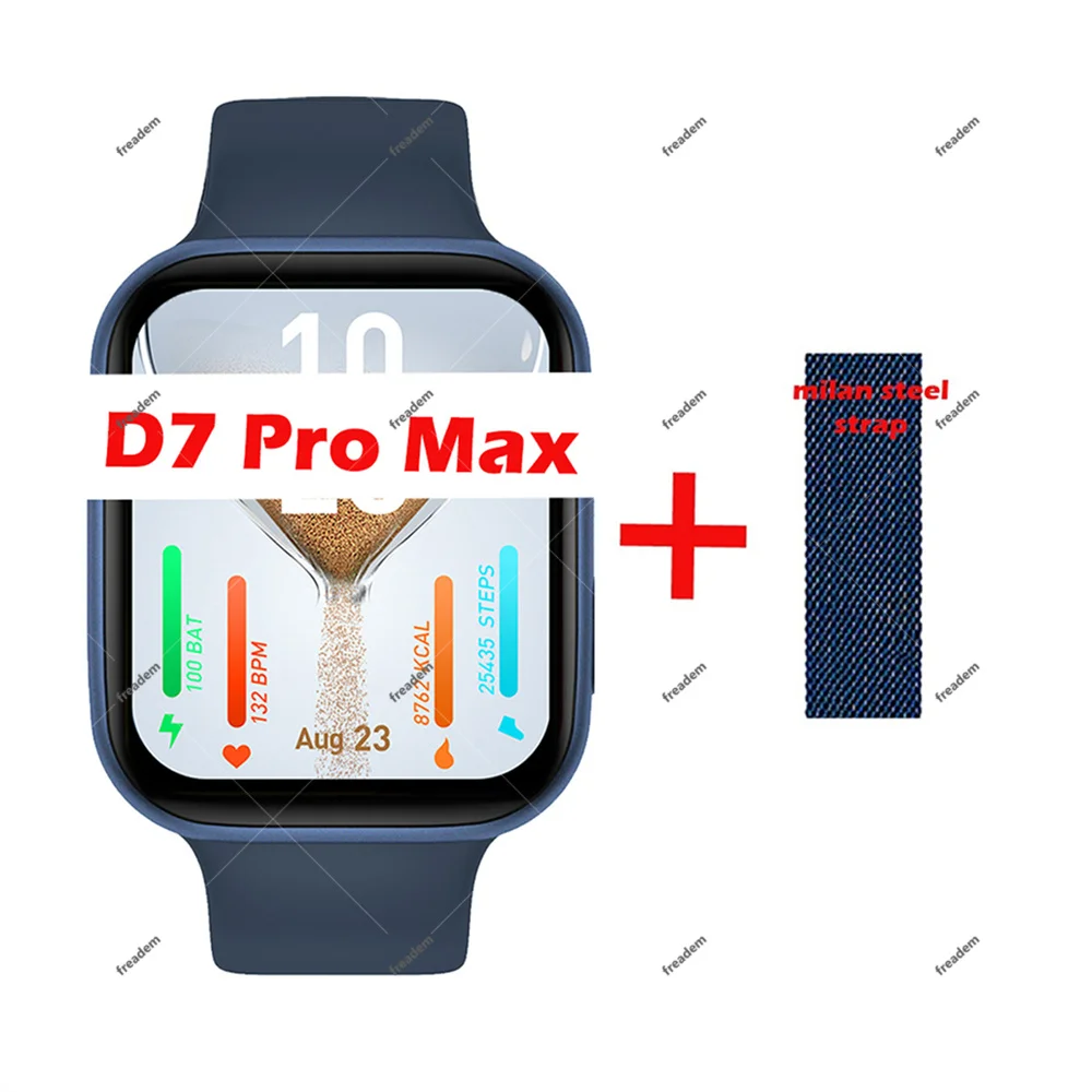 New IWO D7 Pro Max Smartwatch Series 7 GPS Bluetooth Call IP68 Waterproof Long Life Battery FitnessTracker 1.77inch Smart Watch 