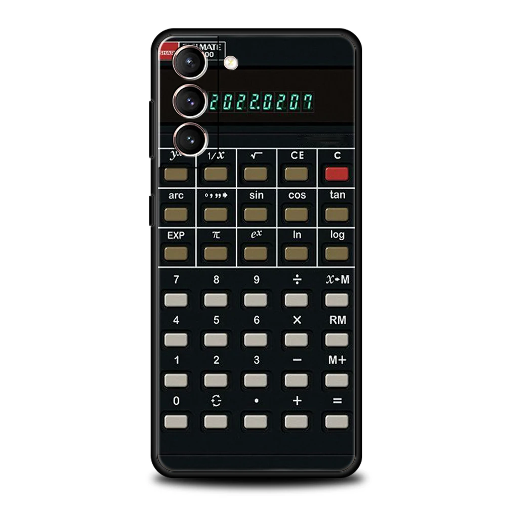 Vintage Calculator Design Silicone Phone Case - Retro Style Protective Cover