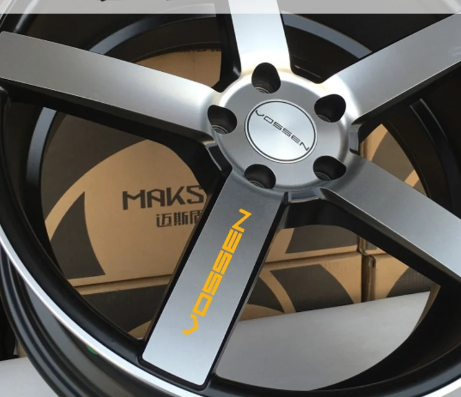 

4pcs Vossen Wheels Spoke Sticker Rims Reflective Decal Decoration Car Styling Accessories Decor