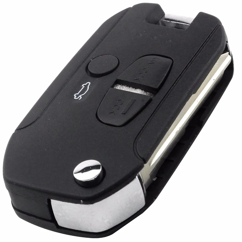 3 Custodie Portachiavi Auto Con Pulsanti Pieghevoli Per Mitsubishi Lancer, Evo, Colt, Mirage – Guscio Sostitutivo Con Lama Non Tagliata