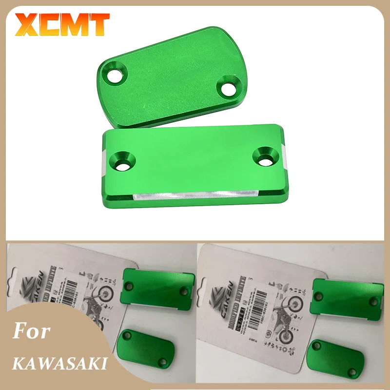 For Kawasaki KX125 KX250 KX250F KX450F 250F 450F KLX300R KLX450R CNC Motorcycle Front Rear Brake Fluid Reservoir Cap Cover