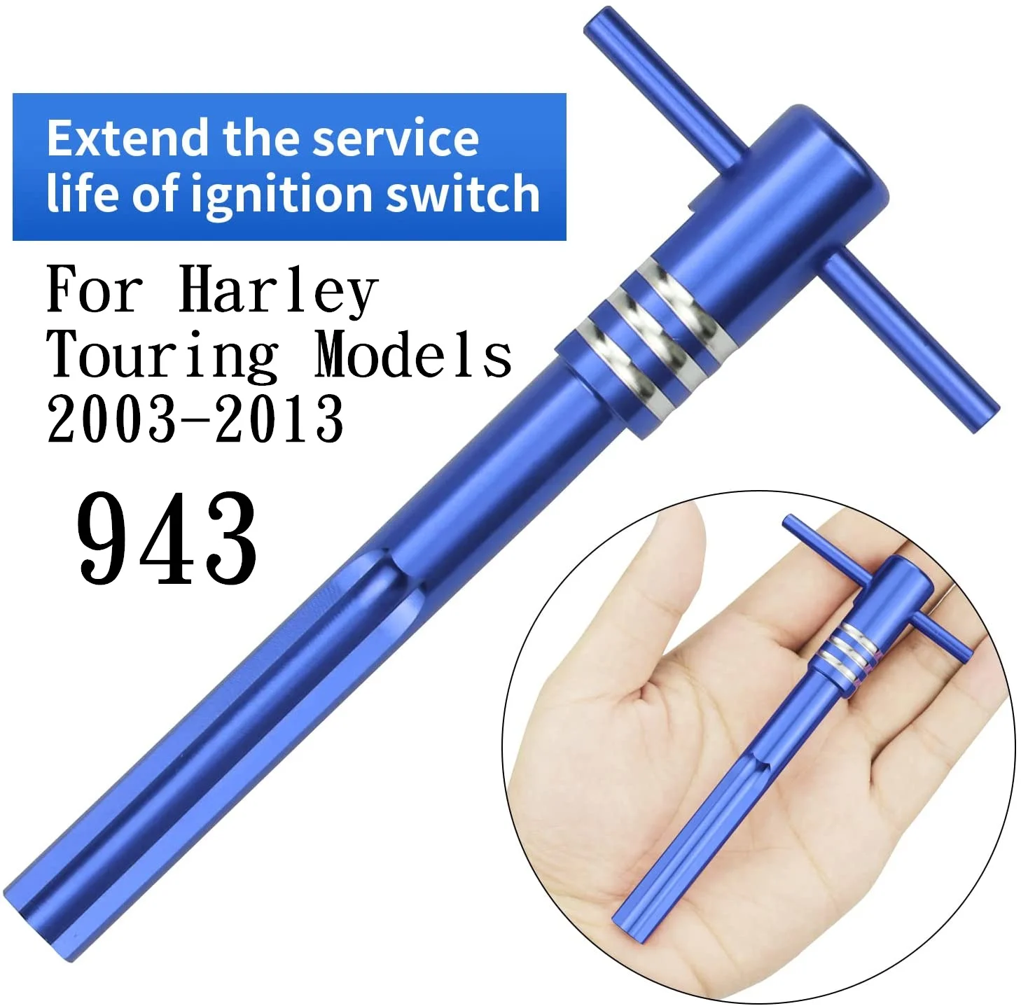Blue 943 Ignition Switch Housing Alignment Tool For Harley FLH/T Glide