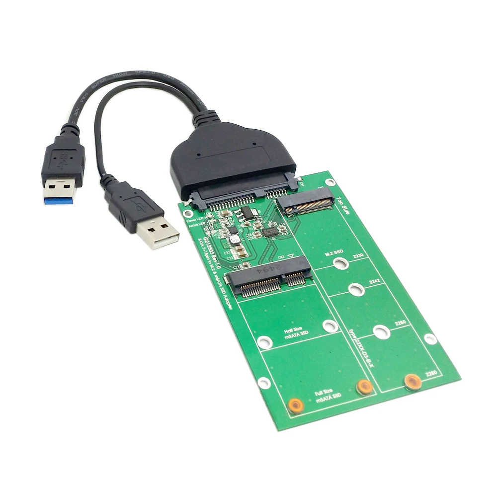 Cavo Da Usb 3.0 A Sata Da Usb 3.0 A Sata 22Pin 2.5 "Hard Disk A 2 In 1 Combo Mini Pci- E 2 Lane M.2 Ngff E Msata Ssd Adapter