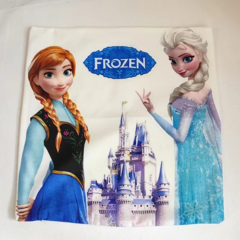 Nice Elsa Anna Princess Frozen Cushion Cover 45x45cm PillowCase Cartoon Decorative/Nap on Room Sofa Baby Girl Birthday Gift