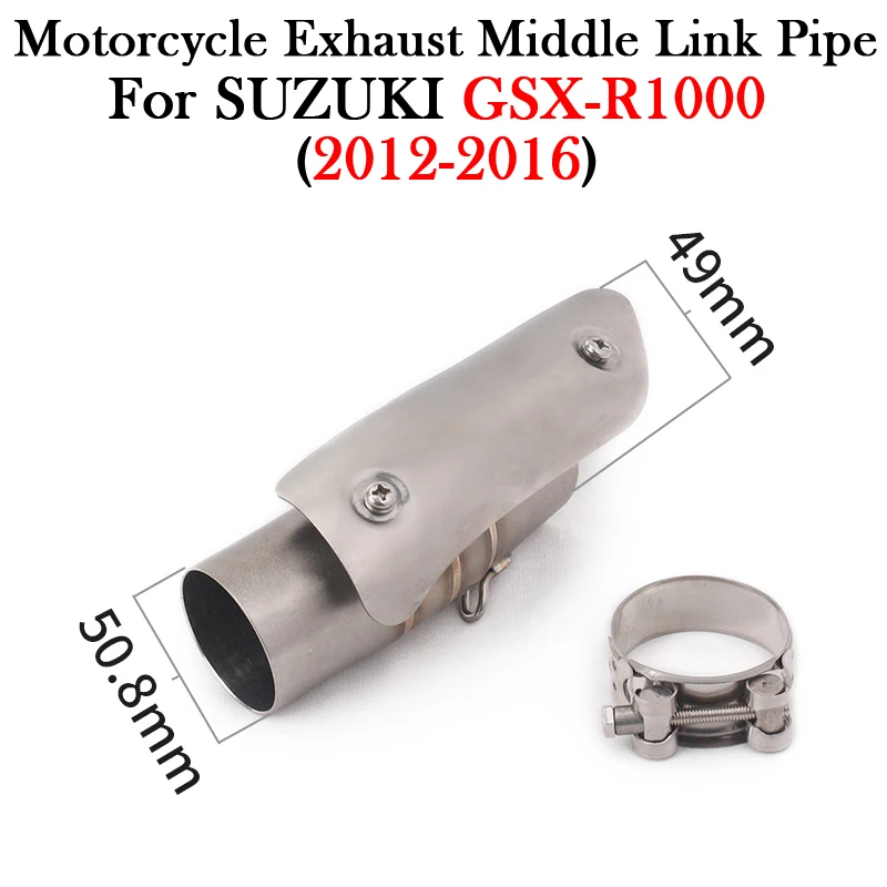 

For SUZUKI GSX-R1000 GSXR 1000 GSX R1000 2012 - 2016 L2 to L6 Motorcycle Exhaust Mid Middle Link Pipe Modify Escape Moto Muffler