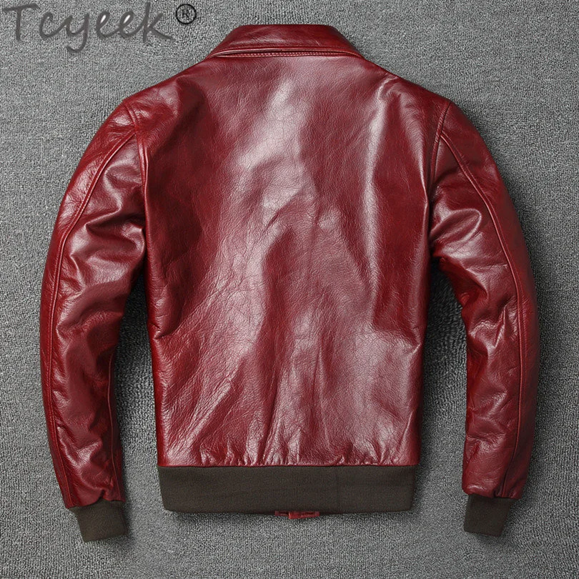 

Мужская летная куртка из натуральной воловьей кожи, с коротким верхним слоем