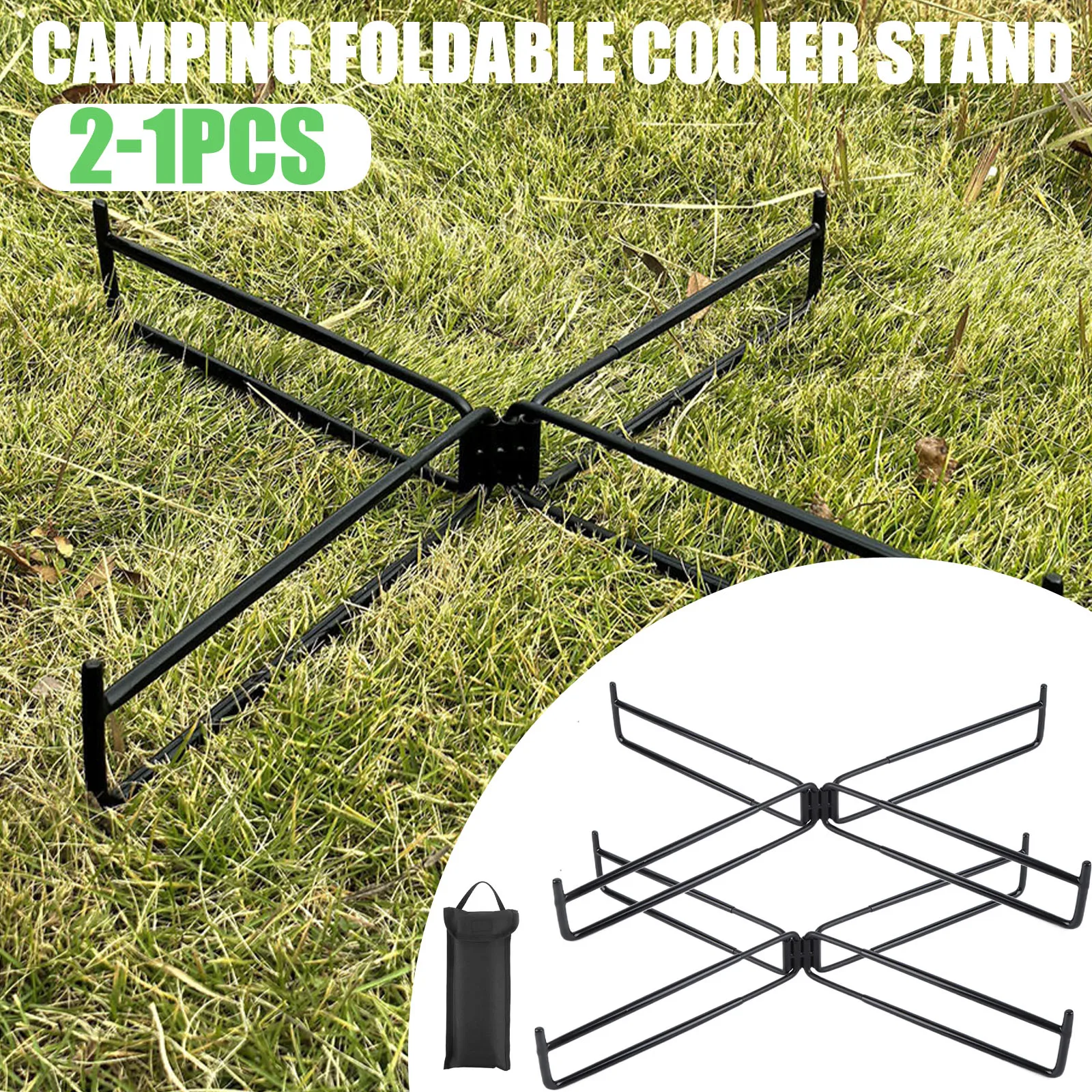 Multifunctional Camping Foldable Cooler Stand Storage Box Placement Pad Portable Storage Bin Ice Bucket Holder Camping BBQ