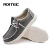 Men's lightweight comfortabie casual canvas slip on loafers with Soft sole，Good for walking and traveling 3