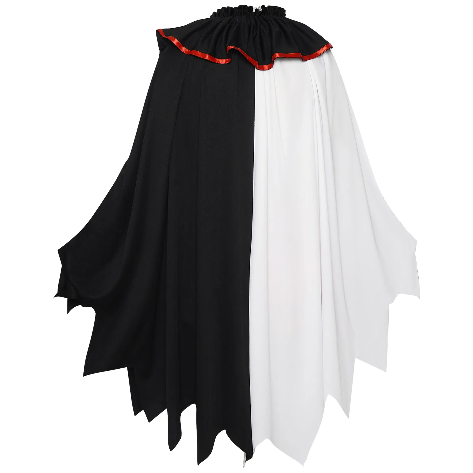 Cape Clown Effrayant Noire et Blanche – Adulte – photo 4