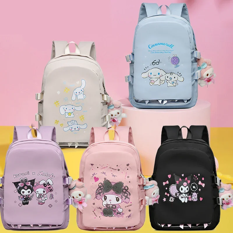 

Sanrio New Clow M Student Schoolbag Jade Hanging Dog Cute Cartoon Waterproof Large Capacity Hello Kitty Backpack