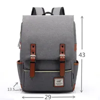 Vintage 16 inch Laptop Backpack Women Canvas Bags Men canvas Travel Leisure Backpacks Retro Casual Bag School Bags For Teenagers 2