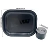 Balck Herb Spice Grinder Rolling Tray Combo 3