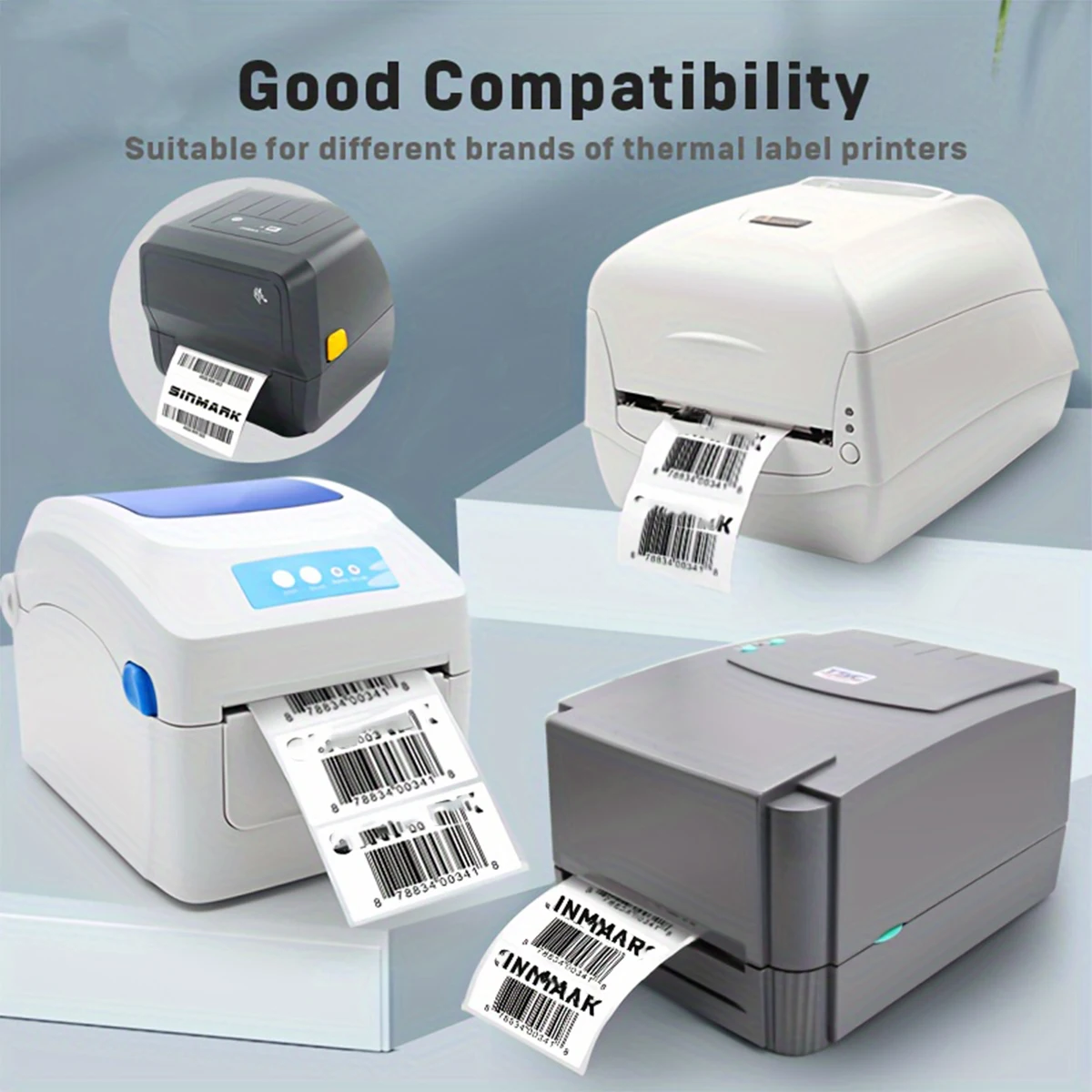 500/350 Sheets 4"x6" 4''x4'' Thermal Label Paper 100x150mm Adhesive Stickers For Thermal Shipping Labels Express Barcode Label