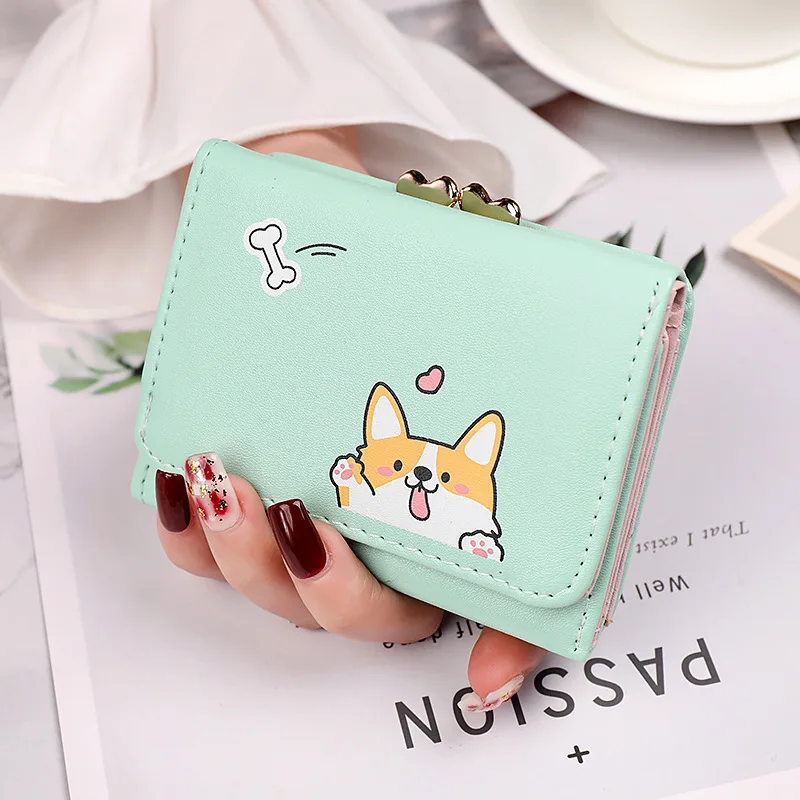 DanceeMangoo Cartoon Dog Wallet Cute Card Holder Girls Coin Purse