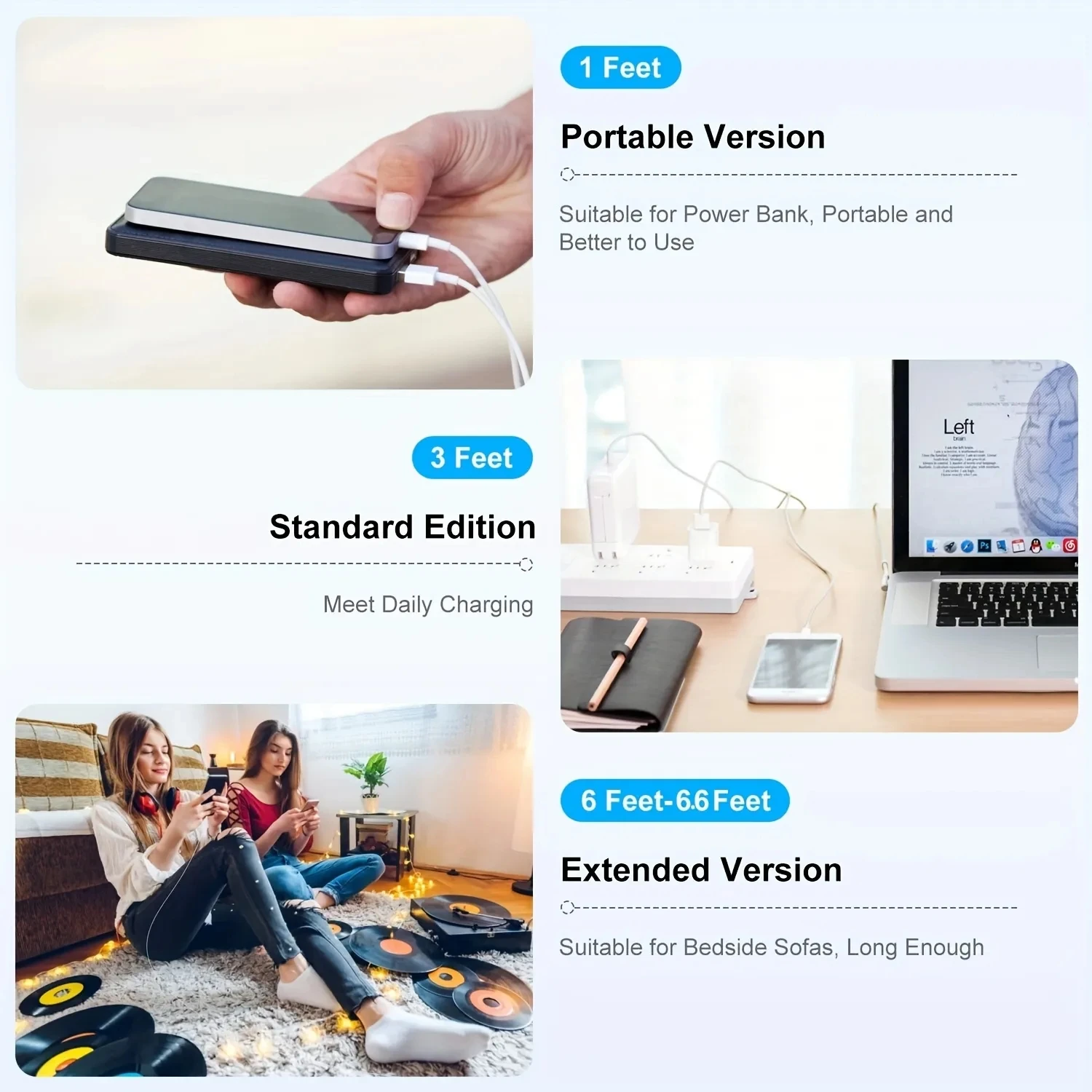 รูปสินค้า สายชาร์จเร็ว USB-C สำหรับ iPhone และ iPad หลายรุ่น