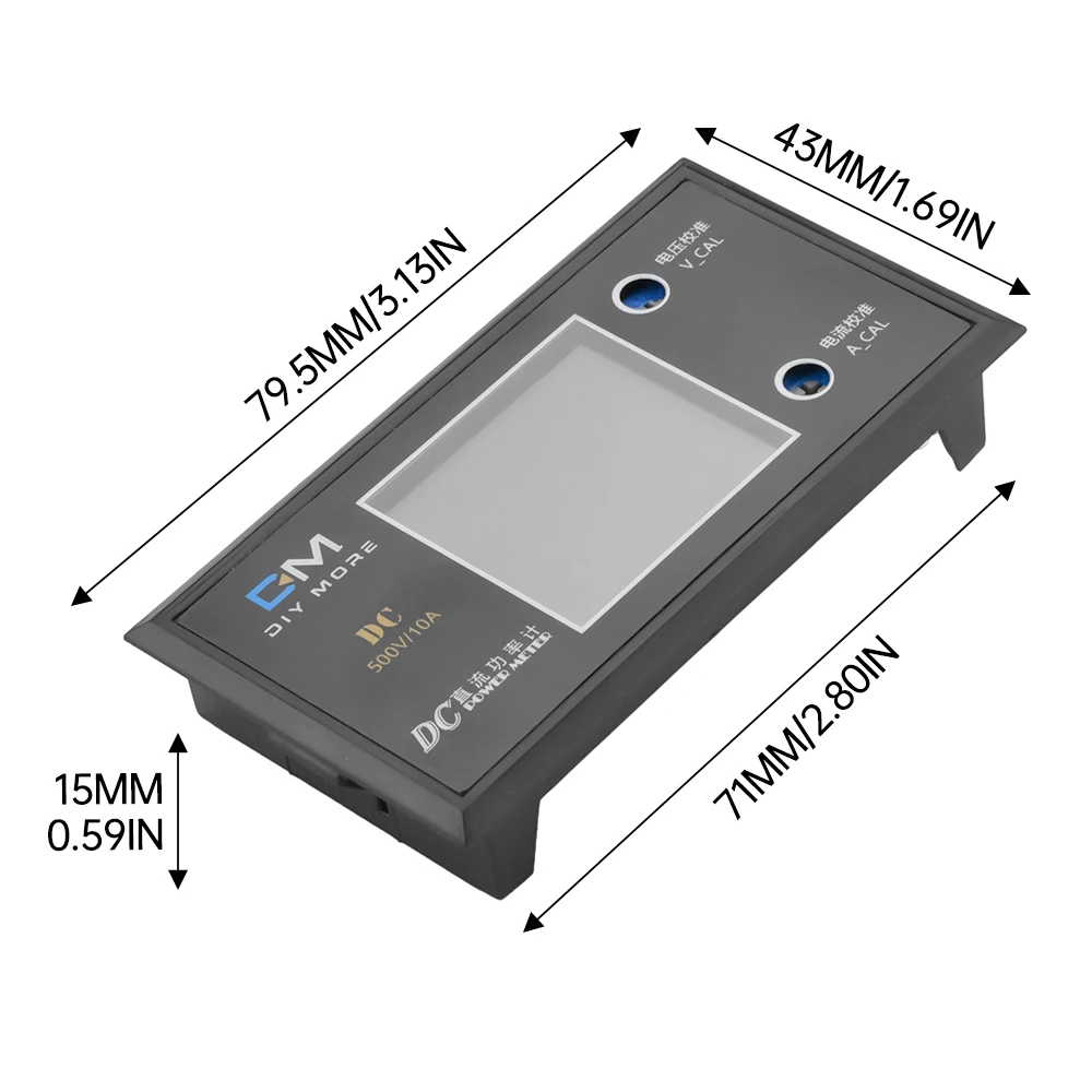 High Precision LCD Digital Voltmeter Ammeter Wattmeter DC 0-500V 0-10A 0-999W Power Current Voltage Tester Meter Detector