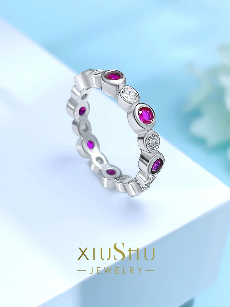 

Fashionable and minimalist Colorful Treasure Style Diamond Ring Imported High Carbon Diamond Versatile for Everyday Luxury Desig