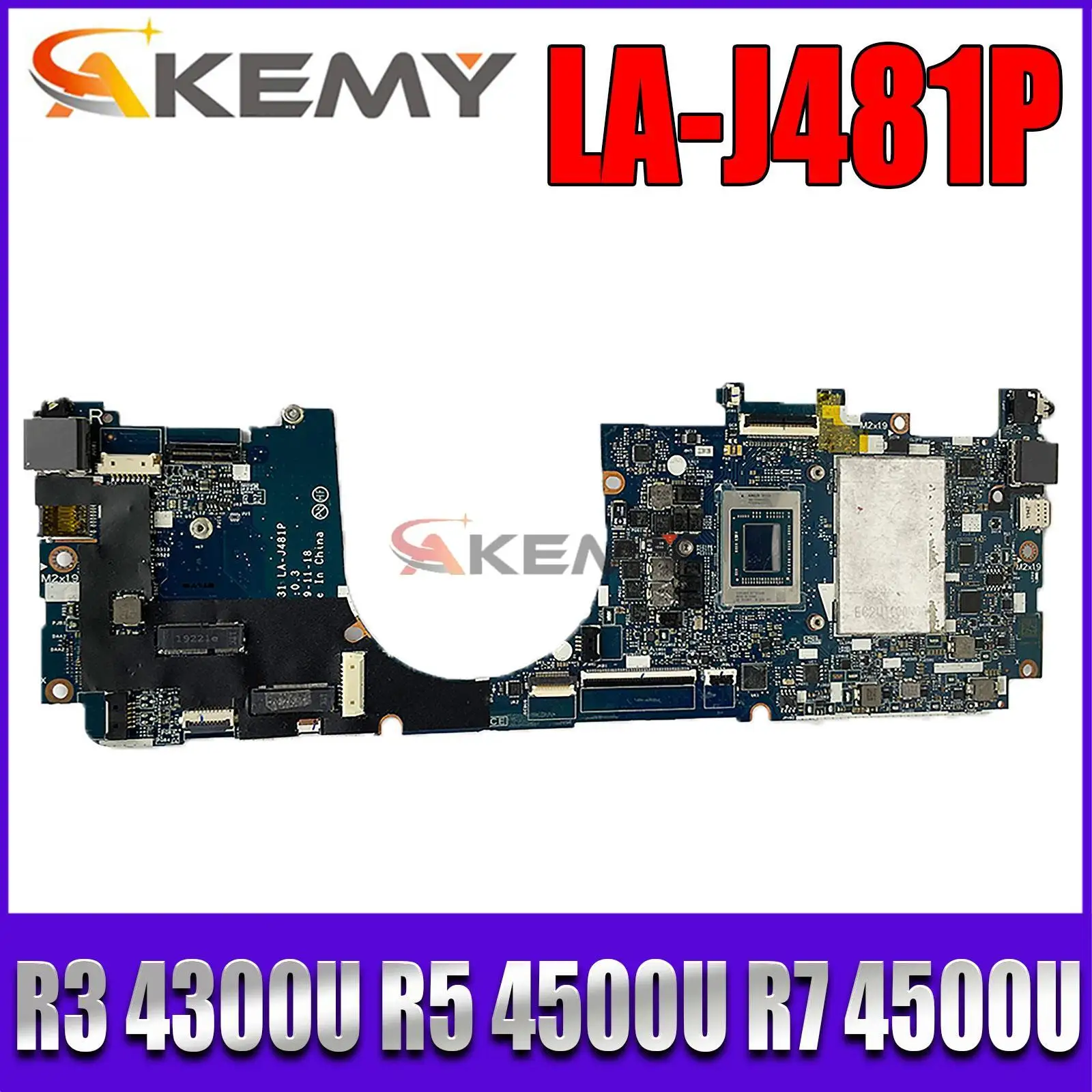 

For HP ENVY X360 13-AY 13-ay0510au Laptop Motherboard R3-4300U R5-4500U R7-4500U GPR31 LA-J481P Working Function