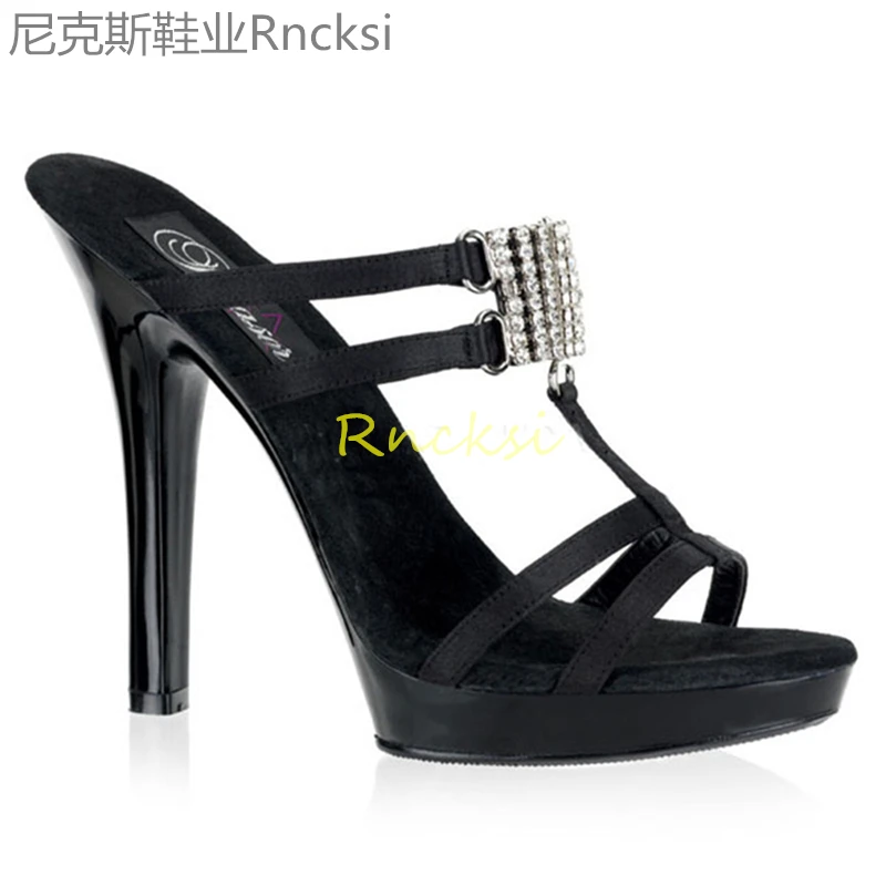 

13cm Sexy leaky toe high heels women's summer new fashion fish mouth with stiletto sandals.