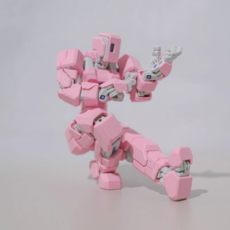New Articulated Action Figure 3D Printed Mecha Robot Mini Toy Multi-Joint Poseable Mech Warrior Model Collectible Figure Gifts - 4