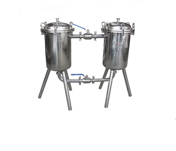 

Factory Supply Continuous Stainless Steel Double-Couple Filter Industrial Juice Sanitary Double Barrel Filter