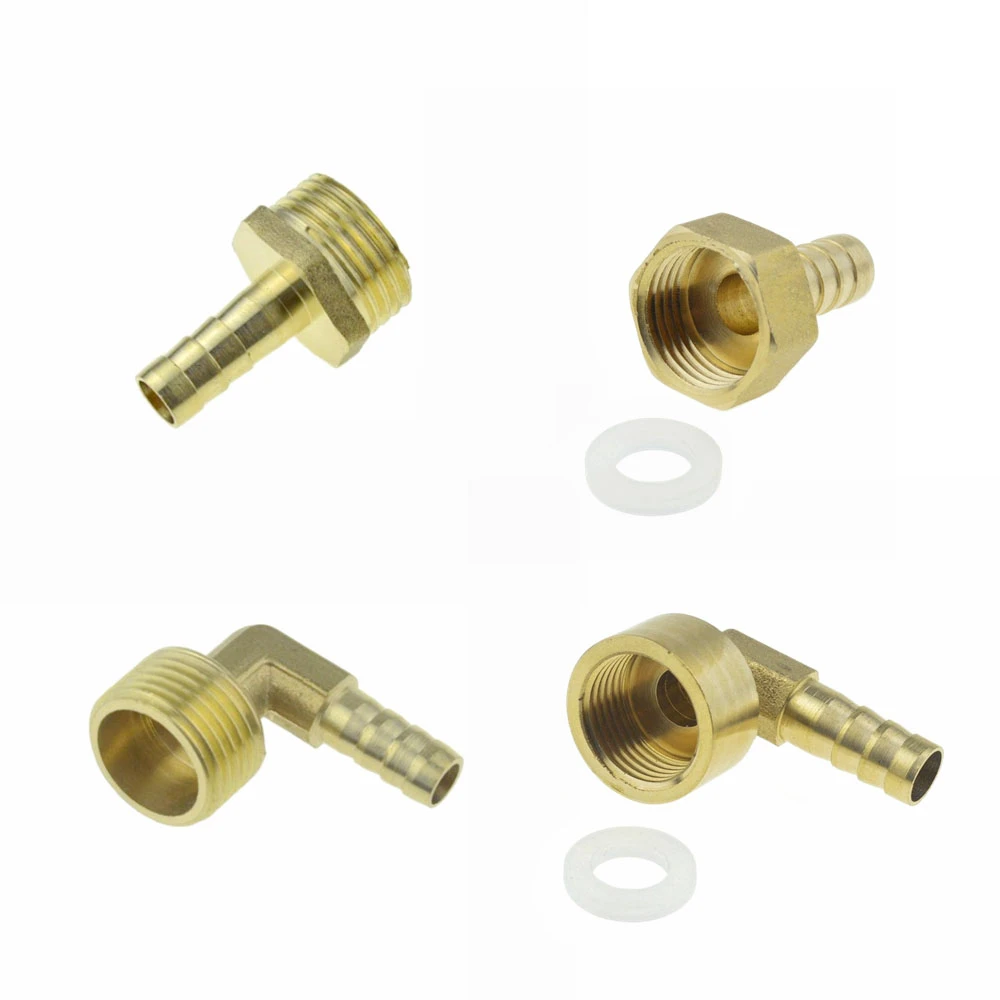 Brass Hose Fitting 4mm 6mm 8mm 10mm 12mm 19mm Barb Tail 1/8 1/4 1/2 3/8