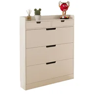 Tipping bucket shoe cabinet, outer entry shoe rack, balcony, entrance cabinet, living room large-capacity storage cabinet 5