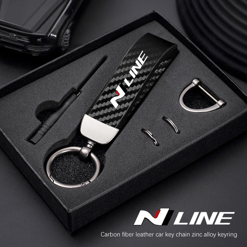 Carbon Fiber Style Microfiber Leather Keychain