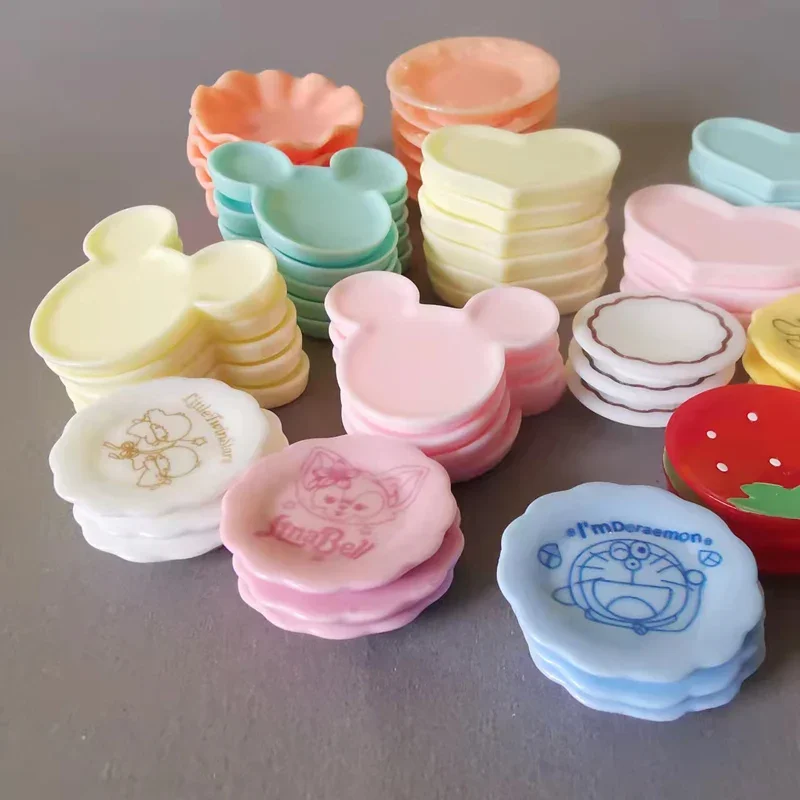 Miniature Ornament 10pcs plates/miniatures for Fairy Garden Gnome/Moss Terrarium Decor/Bonsai/Doll House/DIY Supplies/Toy/Model miniature ornament,miniature figurines