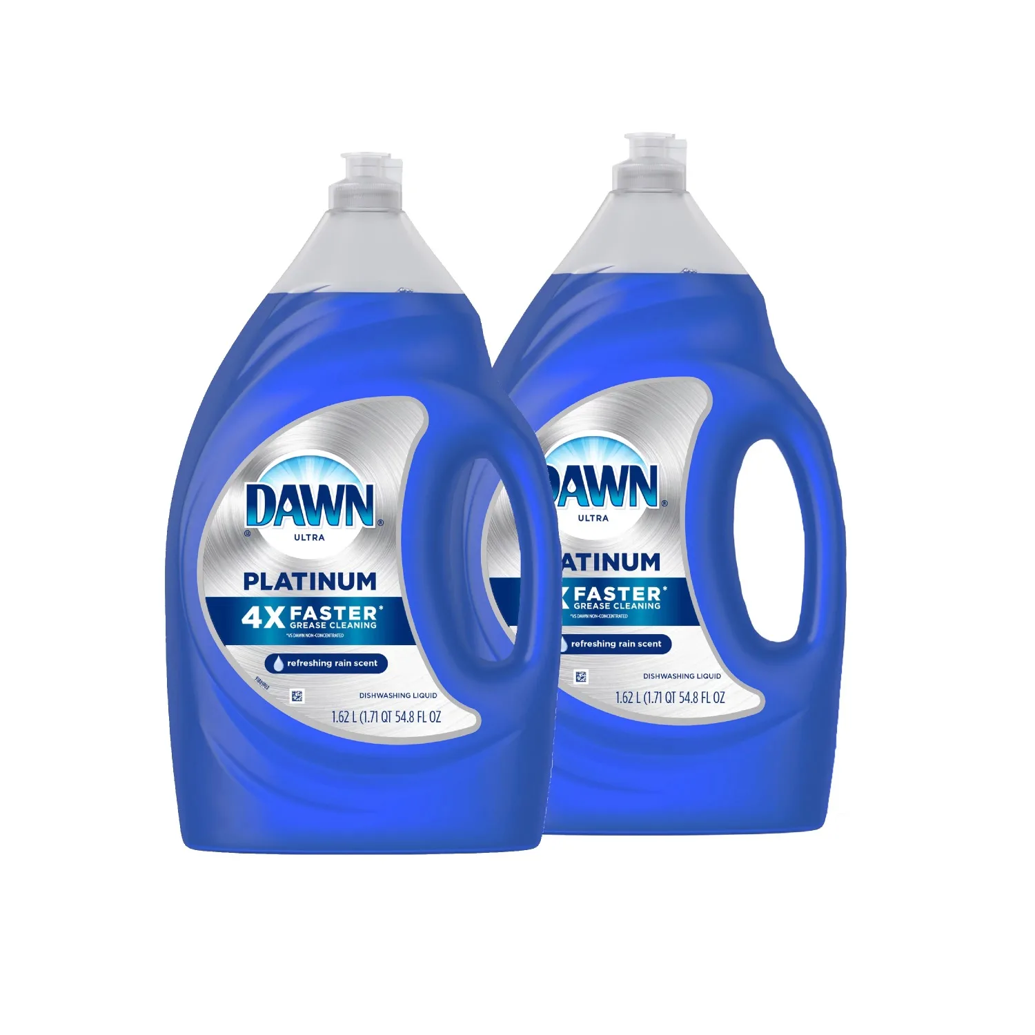 Dawn Platinum Dishwashing Liquid Dish Soap, Refreshing Rain Scent, 54.9 fl oz, Pack of 2