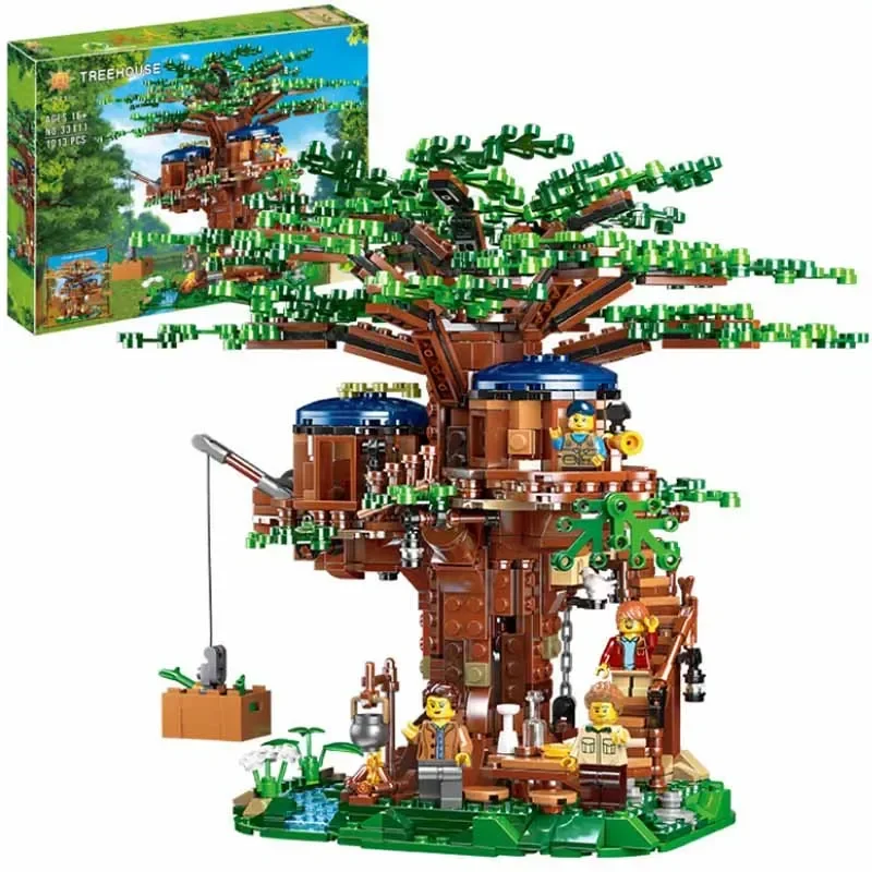 

IN stock Two-Color 1013 Piece House Tree Ideas MOC 33111 Model Building Blocks Brick Compatible 21318 Toy Boys Children Gifts