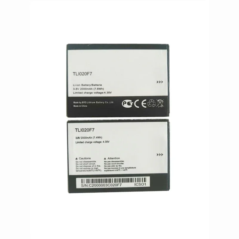 Per Alcatel Pixi 4 5045D Pop 2 5042D C7 7040 7040D 7041 7041D J720 J720T J726T J726T-So2 2000Mah Batteria Tli020F7