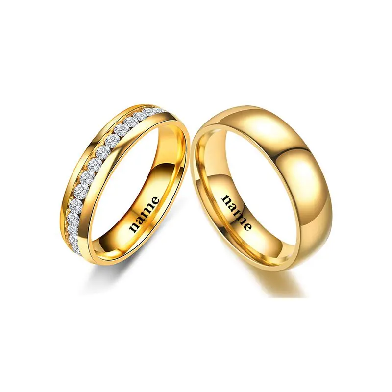 CZ Stone Couple Wedding Rings for Women Men Black Color Stainless Steel Bands Engagement Jewelry Love Gift wedding rings,finger rings,fashion rings,fashion ring,couple rings,stainless steel rings,metal rings,stone rings